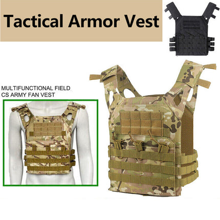 Military Tactical Vest JPC Airsoft Molle Combat Plate Carrier Paintball Hunting Cp Camo