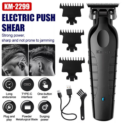 Cordless Hair Trimmer 0mm Zero Gapped Carving Clipper Detailer