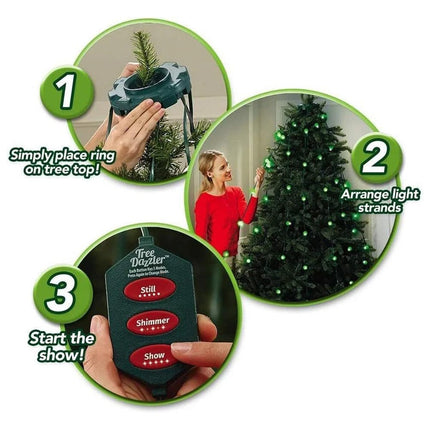Christmas Tree Light Garland 64 LED Bulbs Tree Dazzler Lamp Christmas Decoration
