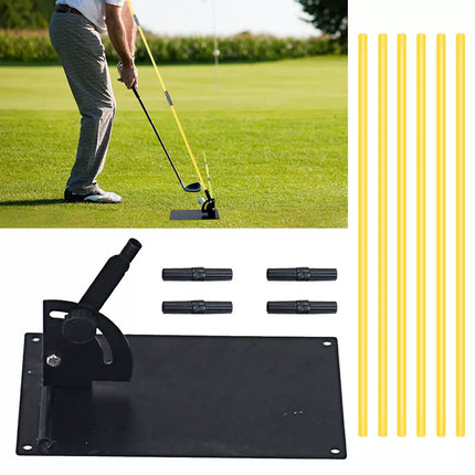 Golf Swing Practice Plate Alignment Stick Holder Training Aid Stick Base Set