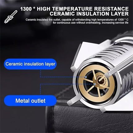 Lightsaber Jet Torch Lighter Butane Torch Lighter Refillable Windproof Lighter K39 Business Black