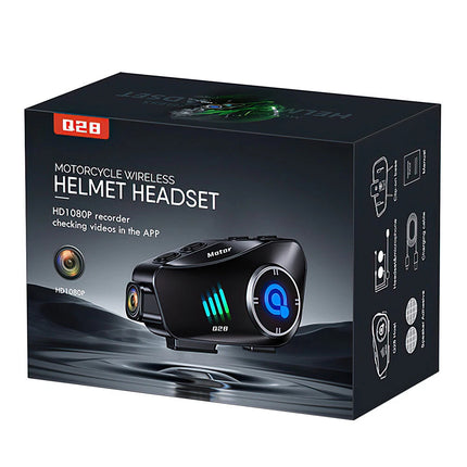 1080P HD Bluetooth Motorcycle Camera Recorder Motorbike Helmet Headset Intercom