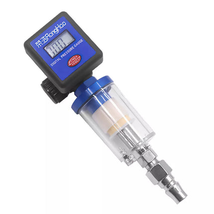Spray Gun Digital Paint Air Pressure Regulator Gauge Water Trap Filter Tool