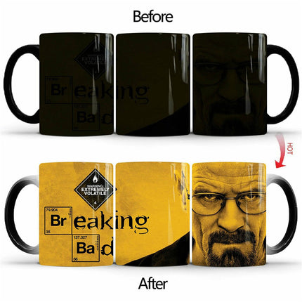 Magic Mugs Colour Changing Mug Novelty Coffee Cups Cup Hot Water 4 Complete Sets