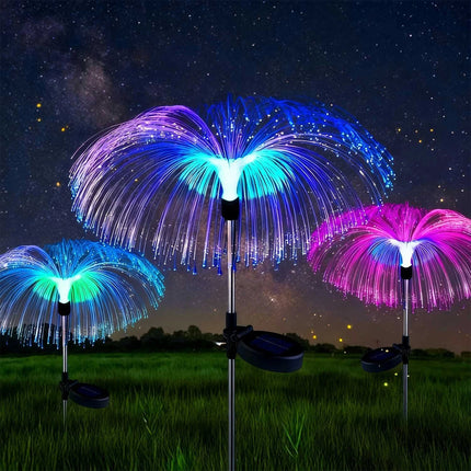 2pcs Solar Garden Lights Waterproof Jellyfish Lamp Christmas Outdoor Yard Decor
