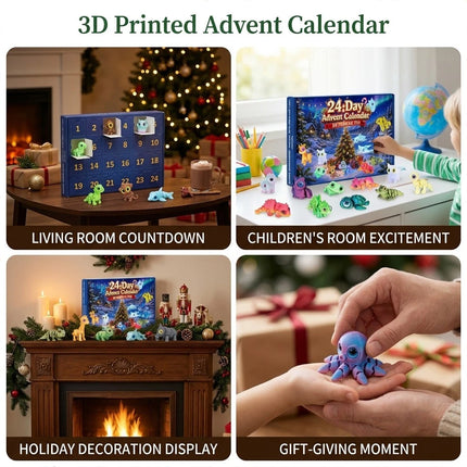 3D Printed Animals Christmas Advent Calendars 2026, 24 Day Christmas Countdown
