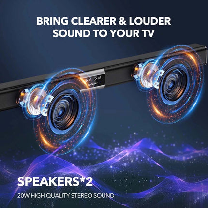 32 inch Wireless Bluetooth Sound Bar Speaker TV Home Theater Subwoofer Soundbar