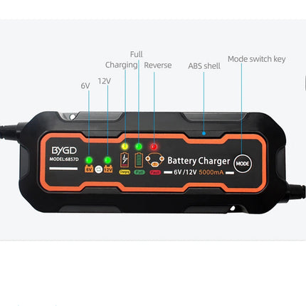 Smart Battery Charger Trickle 5A 6V/12V Automatic SLA AGM Car Truck Motorcycle