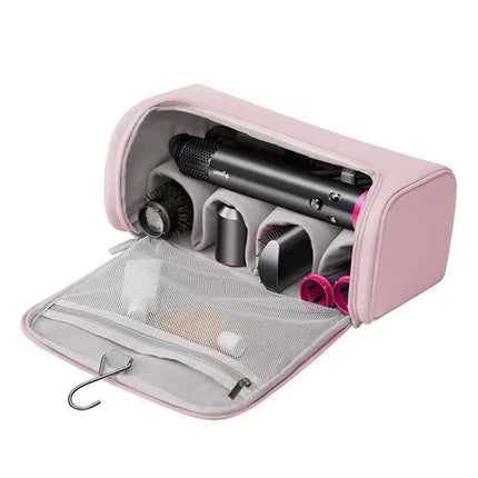 Portable Travel Case Compatible with Dyson Airwrap Complete Styler Attachments     (Pink)