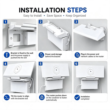 Starlink Gen 3 Router and Power Supply Wall Mount Kit Bracket for Starlink Gen 3