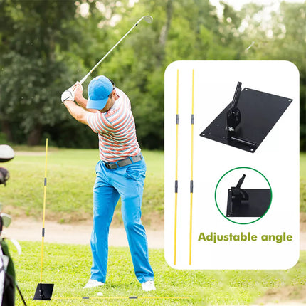 Golf Swing Practice Plate Alignment Stick Holder Training Aid Stick Base Set