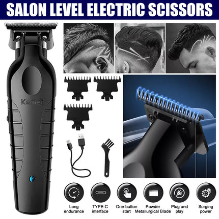 Cordless Hair Trimmer 0mm Zero Gapped Carving Clipper Detailer