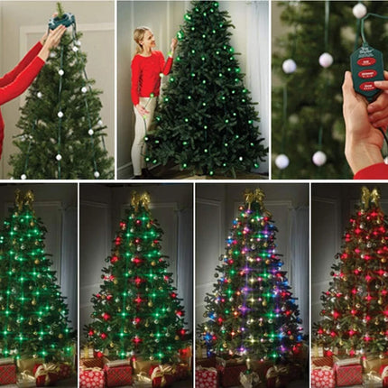 Christmas Tree Light Garland 64 LED Bulbs Tree Dazzler Lamp Christmas Decoration