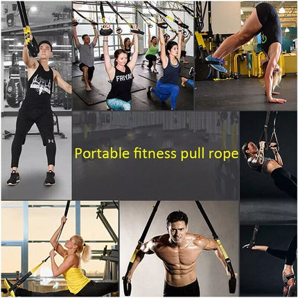 Suspension Trainer Home Gym Full Body Workout Adjustable Nylon Outdoor P3