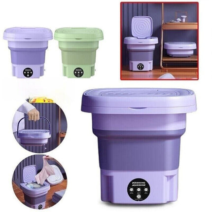 Portable 11L Socks Underwear Mini Washing Machine Folding Tub for Camping Travel