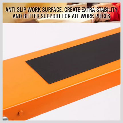 2Pc Sawhorse Metal Folding Non-slip Surface Saw Horse 120KG Capacity