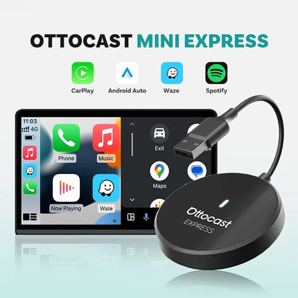 Mini Express Wireless Carplay & Android Auto Adapter 5G USB Plug&Play