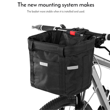 Bicycle Front Basket Removable Waterproof Handlebar Basket Pet Carrier Frame Bag