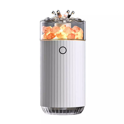 Salt Lamp Aromatherapy Diffuser Humidifiers Cold Mist 8 hours USB Charge 1200mAh (White,USB)