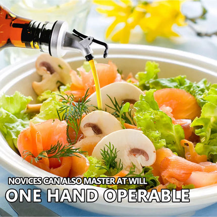 2PCS Olive Oil Vinegar Pourer Dispenser Glass Bottle Kitchen Tools Cooking 500ml