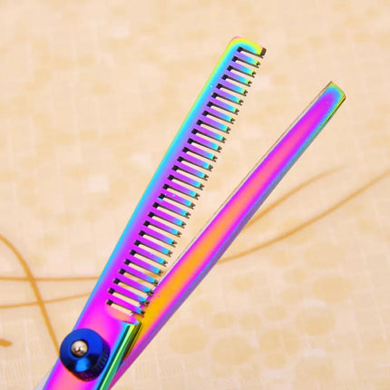 7'' Pet Hair Scissors Set Dog Grooming Cutting Thinning Curved Shears Tools