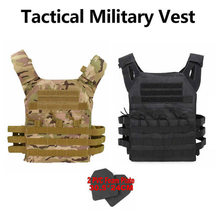 Military Tactical Vest JPC Airsoft Molle Combat Plate Carrier Paintball Hunting Cp Camo