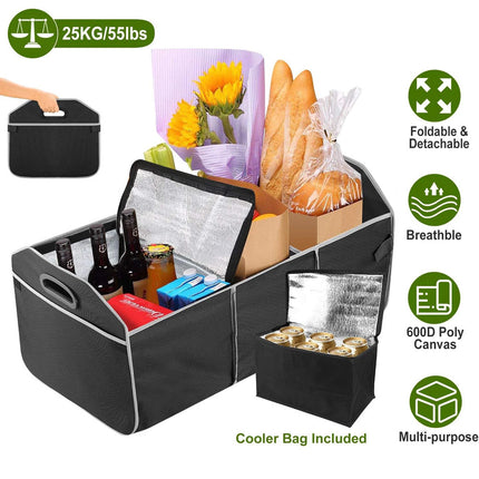 Car Boot Organiser Partition Collapsible Storage Box Trunk Bag Tool Multipurpose