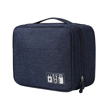 Water-Proof Electronic Accessories USB Travel Case Storage Charger Cable Organizer Bag Navy Cable Bag