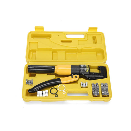 Ton Hydraulic Crimper Tool Kit 9 Dies Force Terminal Cable Lug Crimping Pliers