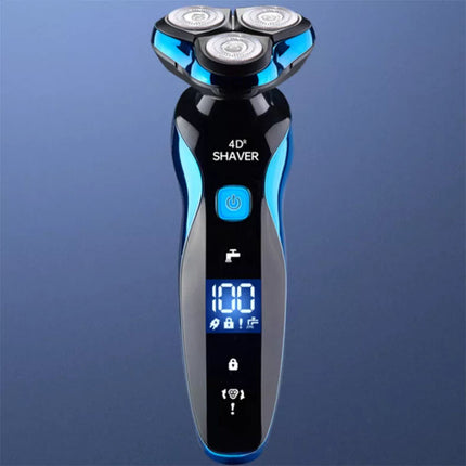 Electric 4D Shaver Razor for Men Waterproof Wet Dry Rechargeable Rotary Trimmer