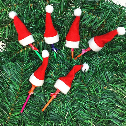 20Pcs Red Hat Santa Cutlery Christmas Knife Bag Xmas Fork Holder Décor