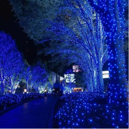 200 LED 20.9M Blue Solar Christmas Wedding Party Fairy String Lights