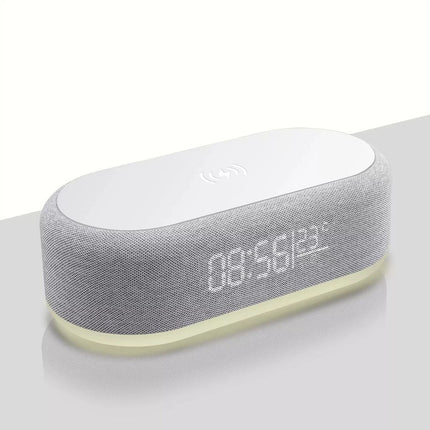 Digital Alarm Clock Charging Station Bluetooth Speaker 15W Wireless Fast Charger