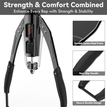 Portable Hydraulic Power Twister Chest Expander Arm Trainer – Black