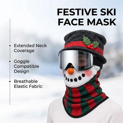 Christmas Ski Mask Funny Realistic Face Balaclavas 3D Printed Full Face Winter