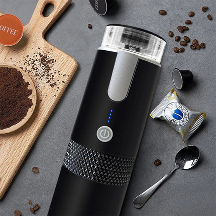 Portable Electric Espresso Maker with K Cup Capsules for Office Travel Camping