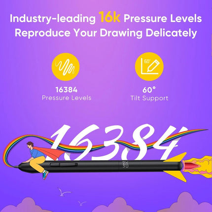 XP-Pen Deco 640 Graphics Tablet 16K Pressure Levels 16x9cm Drawing Area