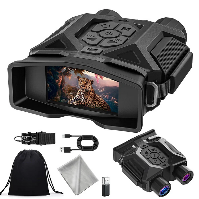 8X Zoom Digital Binoculars 4K Infrared Video Recording Night Vision Goggles AUU