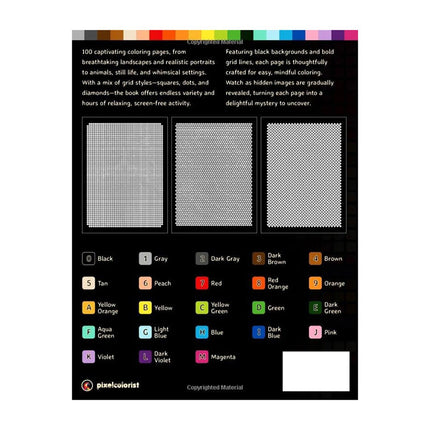 100 Color by Number Mysteries: A Coloring Book for Adults Relaxation and Wonder Squares Diamonds Dots