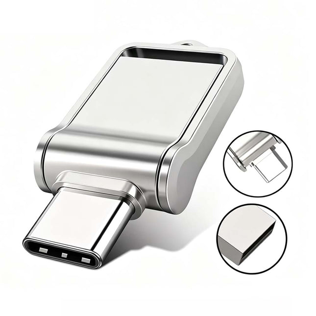 128GB USB 3.0 Type C Memory Stick Otg Flash Drive for Android Samsung Silver