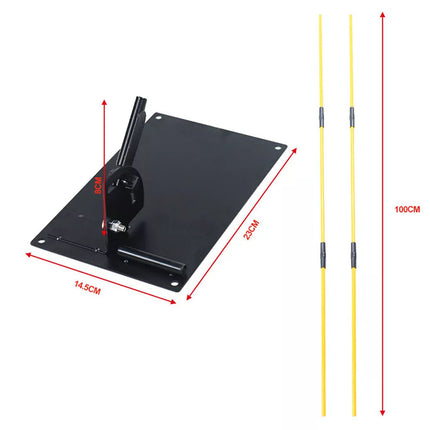 Golf Swing Practice Plate Alignment Stick Holder Training Aid Stick Base Set