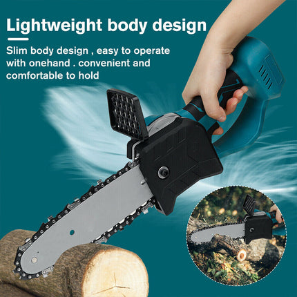 10'' Cordless Electric Chainsaw Wood Cutter Chain Saw with 2 Batteries