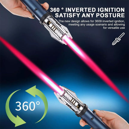 Lightsaber Jet Torch Lighter Butane Torch Lighter Refillable Windproof Lighter K39 Business Black