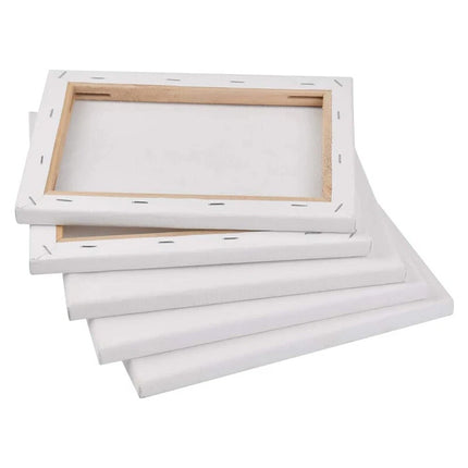 5x Artist Blank Stretched Canvas Canvases Art Large White Range Oil Acrylic Wood 40*50CM