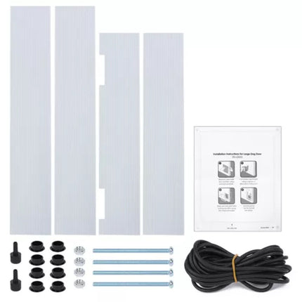 Extra Large Size 2 Way Lockable Pet Dog Cat Safe Security Brushy Flap Door