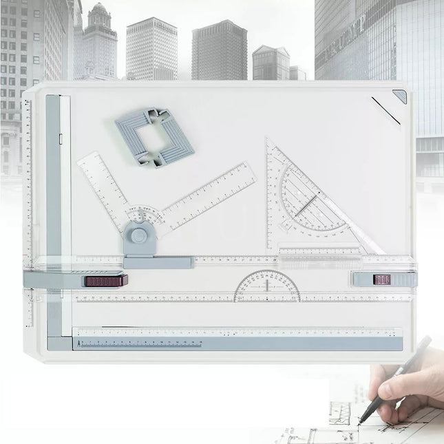 A3 Drawing Board Portable Drafting Table With Parallel Motion & Adjustable Angle