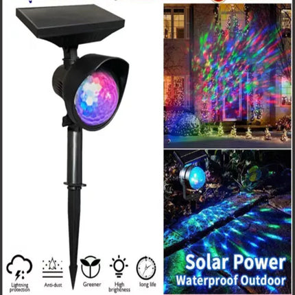 Solar Powered Star Light Projector Waterproof Outdoor Christmas Xmas Laser Light