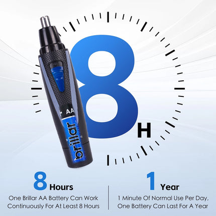 Remover Nose Hair 2in1 Clipper Trimmer Electric Men Shaver Hair Removal Grooming (1x Trimmer+4pcs AA)