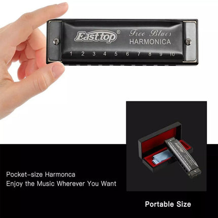 Diatonic Blues Harmonica Key of C 10Hole 20Tone Blues Harp Mouth Organ