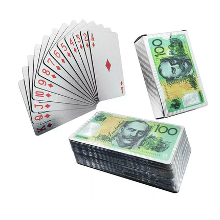 Gold Silver Plated Playing Cards $100 Poker 54 Deck Casino Waterproof